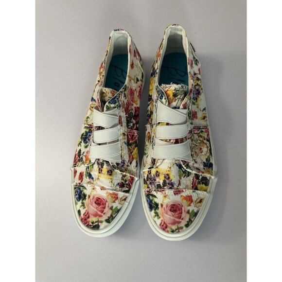 Womens Floral Blowfish Malibu Slip On Round Toe Walking Shoes Sneaker Sz 8.5 EUC - Picture 1 of 7